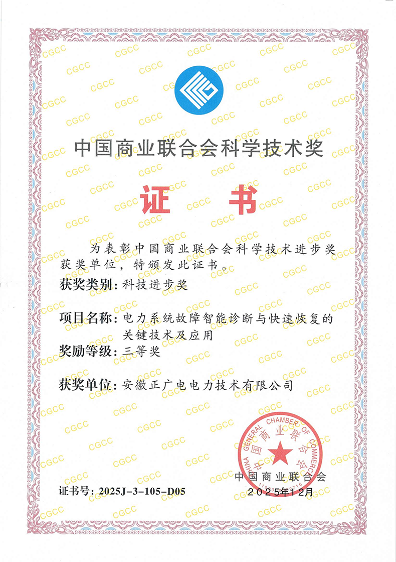 2025电力系统故障智能诊断与快速恢复的关键技术及应用（三等奖）.png